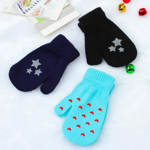 Miniatura 3 de Cooraby - 6 pares de guantes unisex mágicos de punto, elásticos, de invierno, para bebé