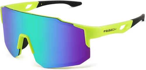 Miniatura 12 de FEISEDY Gafas de sol deportivas para hombres, mujeres y adolescentes - Béisbol, ciclismo, ciclismo UV400 protección B2388 008-negro rosa