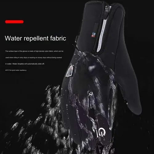 Miniatura 5 de LASULEN Dazzlesport Guantes deportivos para exteriores cortos Plus terciopelo resistente al viento impermeable Dazzlesport Guantes deportivos al