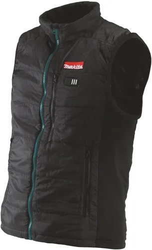 Makita DCV200ZL LXT Chaleco calefaccionado, inalámbrico, con batería de ion litio, de 18 voltios, color negro.