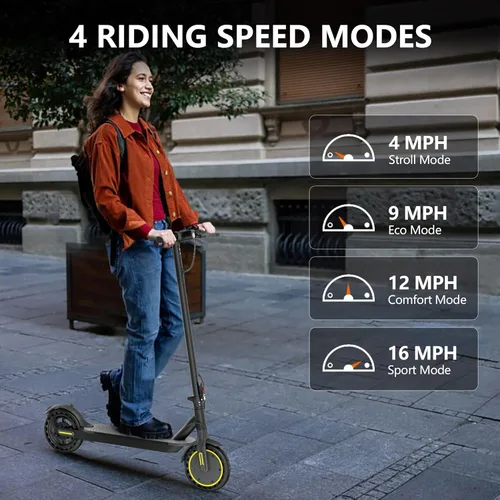 Miniatura 8 de Maxshot Electric Scooter, 350W/500W Powerful Motor, 19-22 MPH Max Speed, 15-28 Miles Range, Foldable escooter with Dual Braking Systems, Smart APP