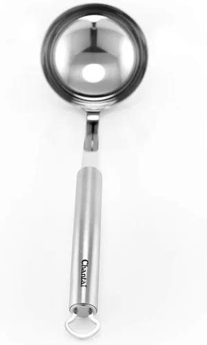 Miniatura 2 de Chantal Utensilios para cucharón de sopa, 4 onzas, acero inoxidable pulido