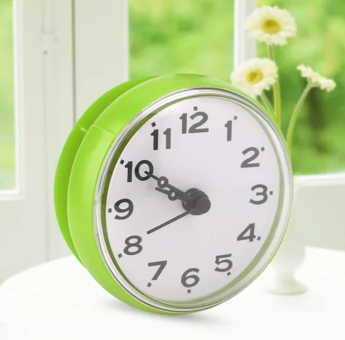 Miniatura 7 de Yosoo Reloj de ducha impermeable con ventosa de cara redonda árabe digital árabe reloj de ducha de baño accesorios de cocina (verde)