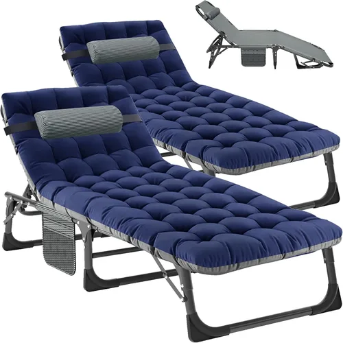 Slsy Tumbona plegable para patio, sillas de patio reclinables al aire libre, tumbonas resistentes para exteriores, junto a la piscina, playa,