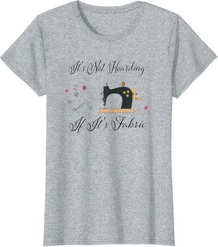 Miniatura 38 de It's Not Hoarding If Its - Camiseta de costura para acolchado, Blanco, S
