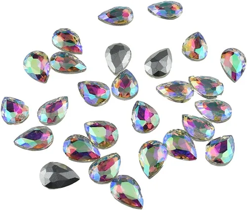 Miniatura 6 de Hahiyo Base de garras de diamantes de imitación para coser, vidrio transparente, formas mixtas, gemas de cristal, ajuste de puntas traseras