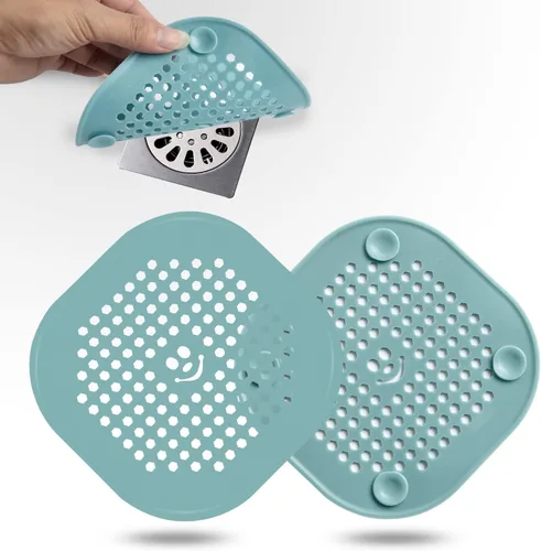Miniatura 16 de Protector de silicona para cubrir drenaje de ducha, bañera, cocina, baño, recoge restos de cabello, paquete de 2, color negro