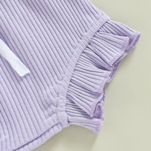 Miniatura 6 de Ropa de bebé recién nacida, sin mangas, con flores, enterizo, pantalones cortos, conjunto de verano
