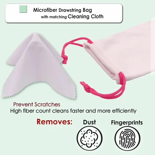 Miniatura 6 de MyEyeglassCase Estuche rígido para lentes de mujer Estuche protector de carcasa dura con bolsa y paño
