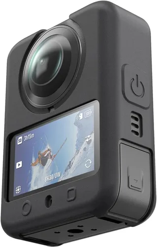 Miniatura 8 de Para accesorios DJI OSMO 360, funda de silicona + tapa de lente + funda protectora con cordón compatible con cámara de acción DJI OSMO 360