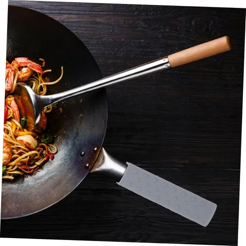 Miniatura 5 de Uonlytech - Funda de silicona para mango de olla de escaldado, funda sin sartén para calor, diseño ligero que se adapta a asas de utensilios