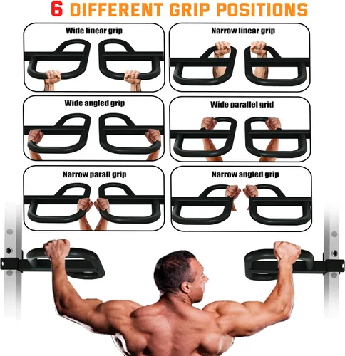 Miniatura 6 de Dip Bar Attachment for 2"x2" Squat Rack, Heavy Duty Power Rack Attachment with 5/8" or 1" Hole Para rack de alimentación de 2" x 2" con múltiples