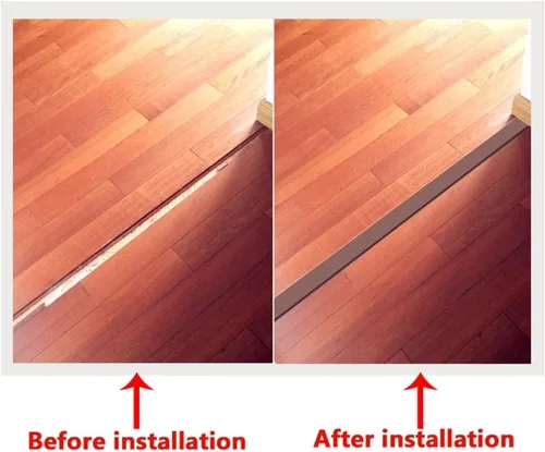 Miniatura 6 de Tira de transición de piso, 3.3-98.4 ft, impermeable, autoadhesiva, perfil de transición, tiras de cubierta de suelo, barra de puerta de vinilo