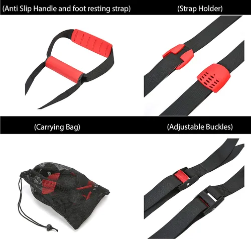 Miniatura 4 de Paquete de equipo de ejercicio de entrenamiento de suspensión todo en uno, kit de entrenamiento de resistencia de fitness con correas profesionales