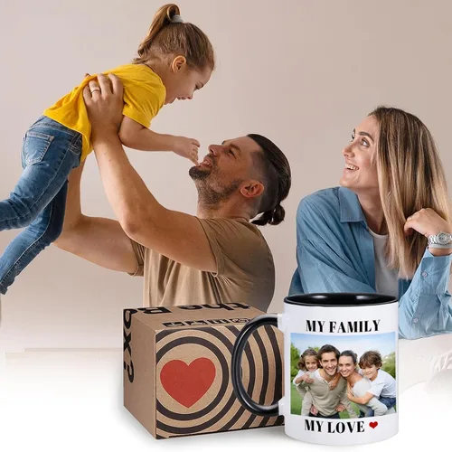 Miniatura 7 de Taza personalizada con foto de 11 onzas en ambos lados, taza personalizada con logotipo fotográfico, texto, regalos personalizados para Navidad