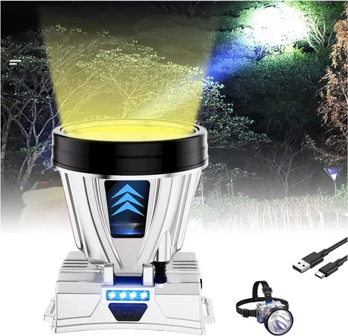Miniatura 8 de Linterna frontal recargable súper brillante de alta potencia, lámpara LED recargable 2023, linterna frontal portátil impermeable para exteriores