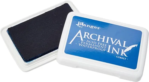 Miniatura 2 de Ranger Archival Ink AIP31444 - Almohadilla de tinta Cobalt Archival Dye Permanente Impermeable Ranger, Multicolor