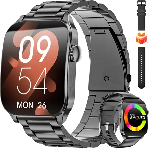 Curve - Reloj inteligente militar para hombre (respuesta/hacer llamadas), reloj inteligente AMOLED de 1.93 pulgadas con monitor de frecuencia