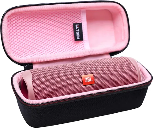LTGEM - Funda compatible con JBL Flip 7/5/6/Grip Altavoz Bluetooth portátil impermeable, bolsa de almacenamiento de viaje para oficina, color negro