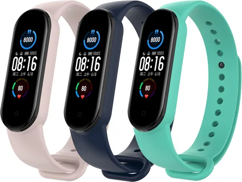 Miniatura 12 de hengkang Compatible con Amazfit Band 5/Xiaomi Mi Band 6/Mi Band 5, correas de repuesto ajustables de silicona deportiva para Amazfit Band 5, Mi Band