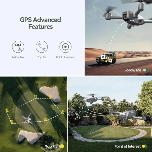Miniatura 4 de Holy Stone HS440D - Drones con cámara para adultos 4K UHD, peso ligero de 249g con GPS, función de retorno automático, seguimiento, waypoints