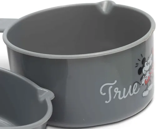 Miniatura 4 de Disney Mickey and Minnie Mouse - Tazas medidoras de Mickey Mouse con temática de amor adorable para cocina Gris