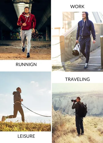 Miniatura 6 de BALEAF Pantalones deportivos de algodón de 27 pulgadas para hombre, pantalones deportivos para correr, ligeros, con bolsillos, longitud de 78