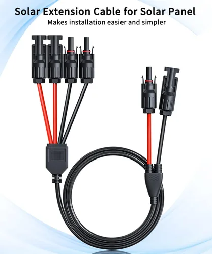 Miniatura 7 de ELECTOP Cable de extensión de conector de panel solar de 3.5 pies, conector de rama Y 2 en 1, adaptador paralelo de conectores de rama, divisor