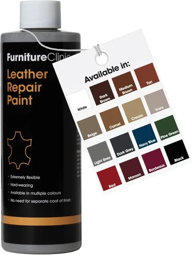 Miniatura 52 de Furniture Clinic Pintura y tinte para reparación de cuero, colorante autosellante para una reparación rápida y fácil del cuero, adecuado para sofás