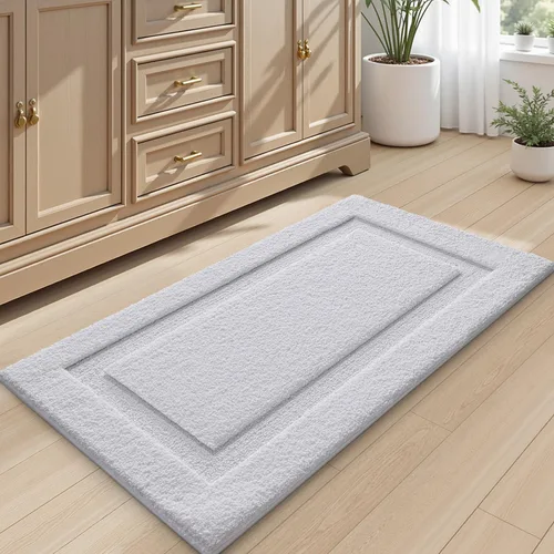 Miniatura 5 de LUMI Alfombras grandes y ultrasuaves para baño, antideslizantes con respaldo de goma, tapete de baño absorbente y lavable de secado rápido, alfombra