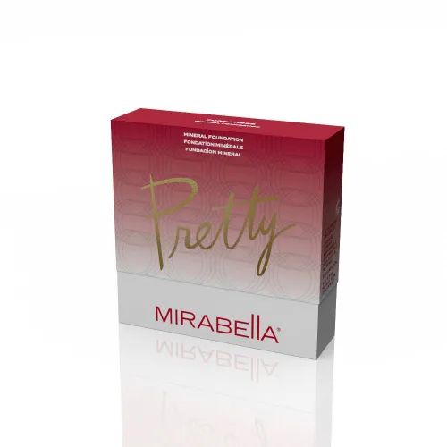 Mirabella Pure Press - Base de maquillaje en polvo, base mineral construible con acabado HD para pieles sensibles y todo tipo de piel con beneficios