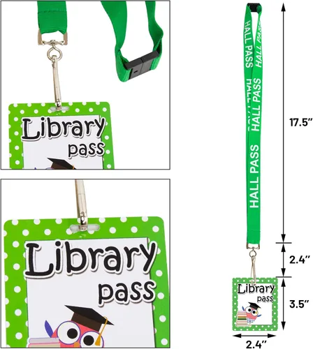 Miniatura 2 de Ceiba Tree Cordones para Pases de Pasillo con Búho – Juego de 6 (Pasillo, Oficina, Biblioteca, Enfermera, Niño y Niña) con Hebilla Separable