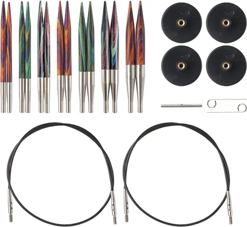 Miniatura 7 de Knit Picks Opciones 2-3/4" Juego de Agujas de Tejer Intercambiables de Punta Corta (Sunstruck)