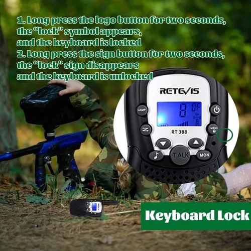 Miniatura 5 de Retevis RT388 Walkie Talkies para niños, juguetes Walkie Talkie para niños de 6 a 12 años, juguetes para niños, regalos para viajes al aire libre