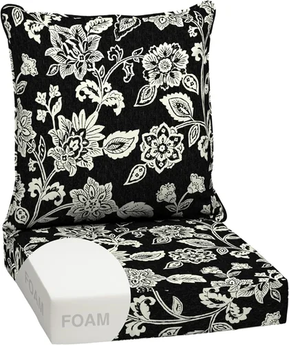 Miniatura 89 de Arden Outdoor Deep Seat Cushion Set, 24 x 24 pulgadas, Cojín para exteriores resistente al clima, a la lluvia y a la decoloración para silla, sofá