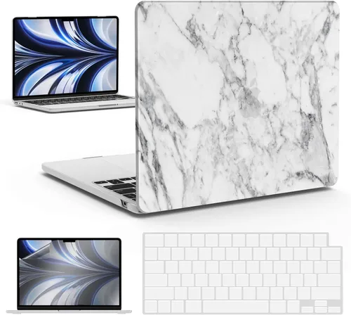 Miniatura 21 de IBENZER Funda para MacBook Air de 13 pulgadas 2026 2025 2024 2023 2022 M4 A3240 M3 A3113 M2 A2681, funda rígida con cubierta de teclado ScreenFilm