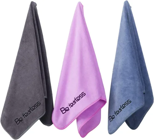 Toallas de microfibra para gimnasio de tamaño grande súper suaves para ejercicio, fitness, deportes, entrenamiento, 380-GSM 15 pulgadas x 31