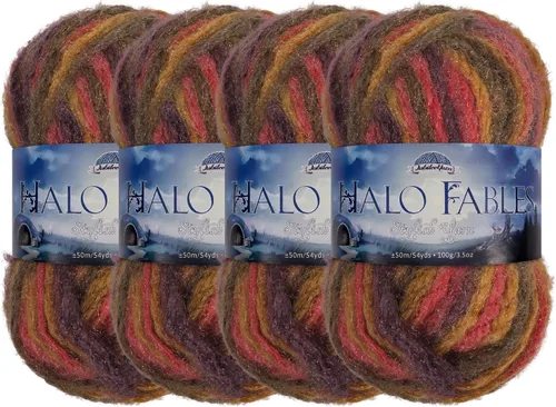 Miniatura 9 de JubileeYarn Halo Fables Yarn - 100g/Skein Bulky Polyester - North Wind Sun - 2 Skeins
