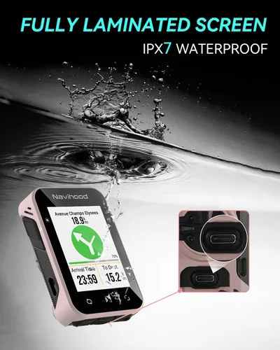 Miniatura 5 de L2 GPS Bike Computer, 2" Color LCD Wireless Cycling Computer,Bike Speedometer Bluetooth ANT+, IPX7 Waterproof, Auto Backlight, Supports