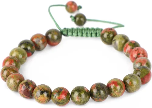 Miniatura 98 de AD Beads Pulseras de piedras preciosas unisex de 0.315 pulgadas (0.315 in), macramé curativo ajustable de 7 a 9 pulgadas Usa esta pulsera