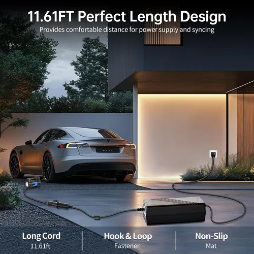Miniatura 4 de Convertidor C20 de CA a CC actualizado de 20A/240W/11.61FT/110V-240V a 12V Adaptador de corriente para coche, adaptador de enchufe de encendedor