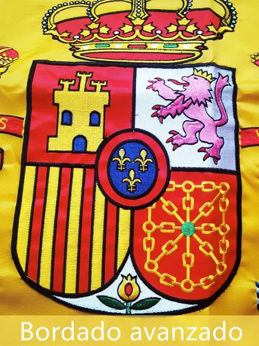 Miniatura 4 de Bandera de España de 3 x 5 pies, bandera española bordada, doble costura, rayas cosidas, para exteriores, interiores, 210D, resistente, bandera
