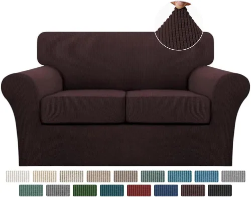 Miniatura 77 de Turquoize 2 fundas para sillas de sala de estar, funda de sofá con fundas de cojín individuales, funda de muebles para sillas (silla, beige biscotti)
