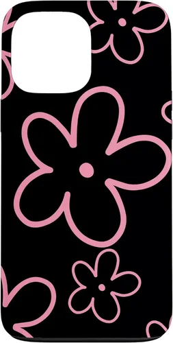 Miniatura 24 de Pink Black Flower Retro Modern Boho Floral Aesthetics Case for iPhone 17