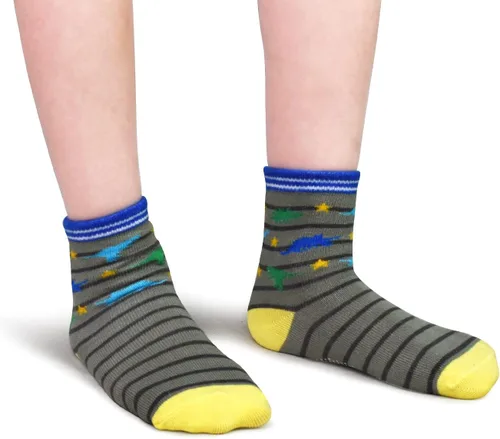 Miniatura 14 de Tphon Calcetines para niños pequeños con empuñaduras, 12 pares de calcetines antideslizantes de algodón para niños y niñas de 1 a 7 años