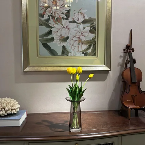 Miniatura 3 de Tulipanes falsos de tacto real de 16 pulgadas, flores artificiales con brotes, tallo flexible fácil de moldear, tulipanes sintéticos