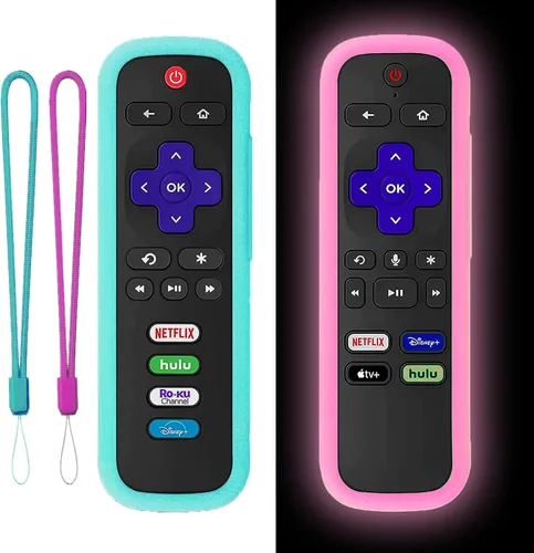 Miniatura 14 de Funda protectora de silicona para control remoto de Roku Funda universal para control remoto Roku de TCL Hisense con rastreador, luz