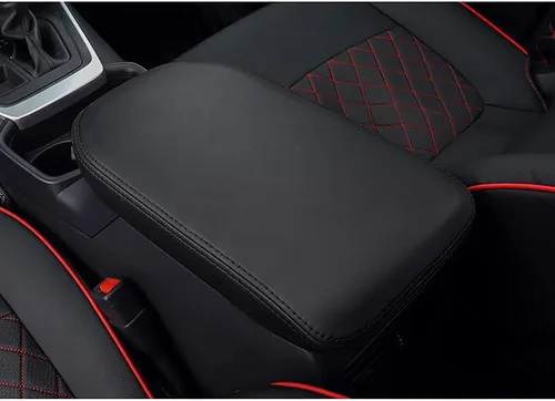 Miniatura 7 de INTGET Funda para reposabrazos de consola central para Toyota RAV4 2025, accesorios 2024 2023 2022 2021 2020 2019 de cuero para consola media, Negro
