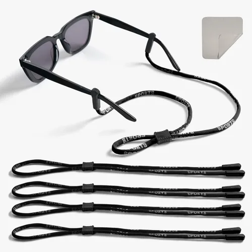 Miniatura 9 de BILIONE Correa para gafas, soportes deportivos para gafas alrededor del cuello para hombres y mujeres, cadena de cordón para lentes de sol