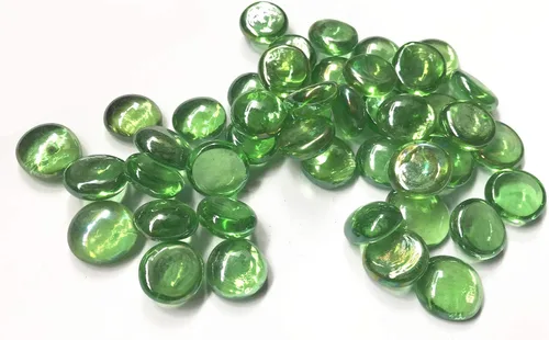 Miniatura 6 de Piedras planas, piedras preciosas de vidrio de 3 libras para rellenos de jarrones, dispersión de mesa de boda, decoración de rellenos de acuario